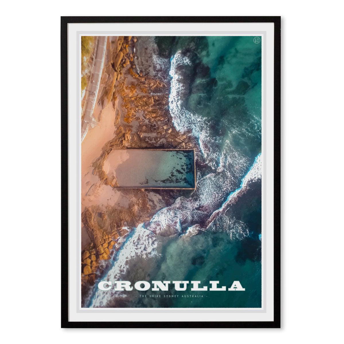 Cronulla Pool black framed print travel style by places we luv