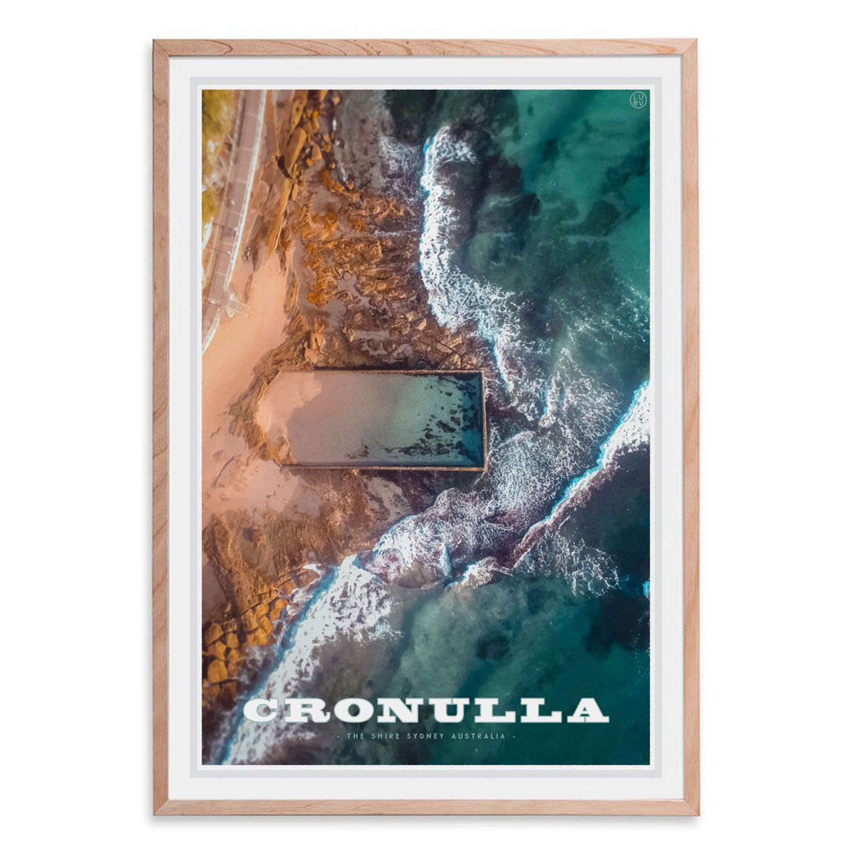 Cronulla oak framed print travel style by places we luv