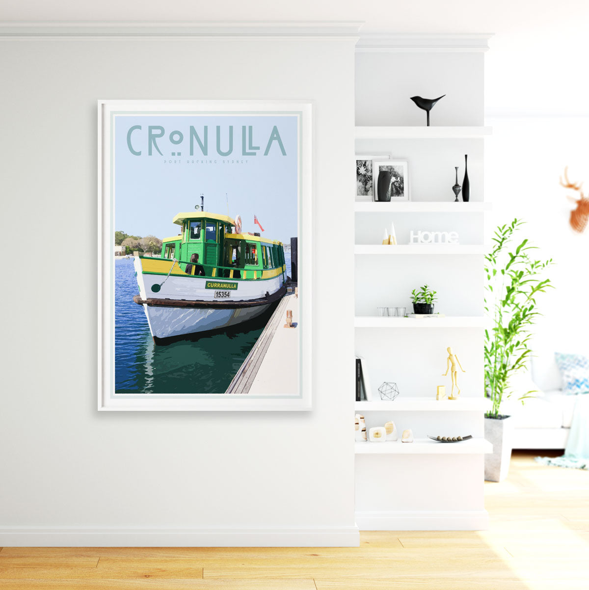 Cronulla ferry vintage style travel print designed by places we luv