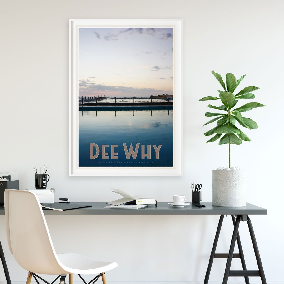 Dee Why poster vintage travel style by places we luv