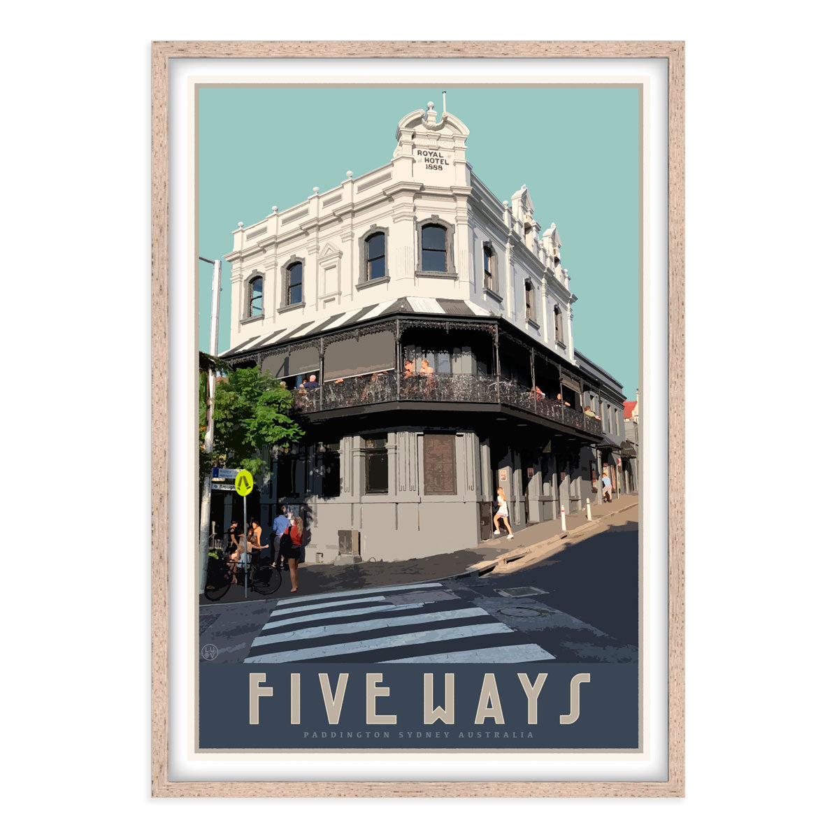 Paddington Five Ways travel style black framed poster, affordable wall art prints, Places We Luv