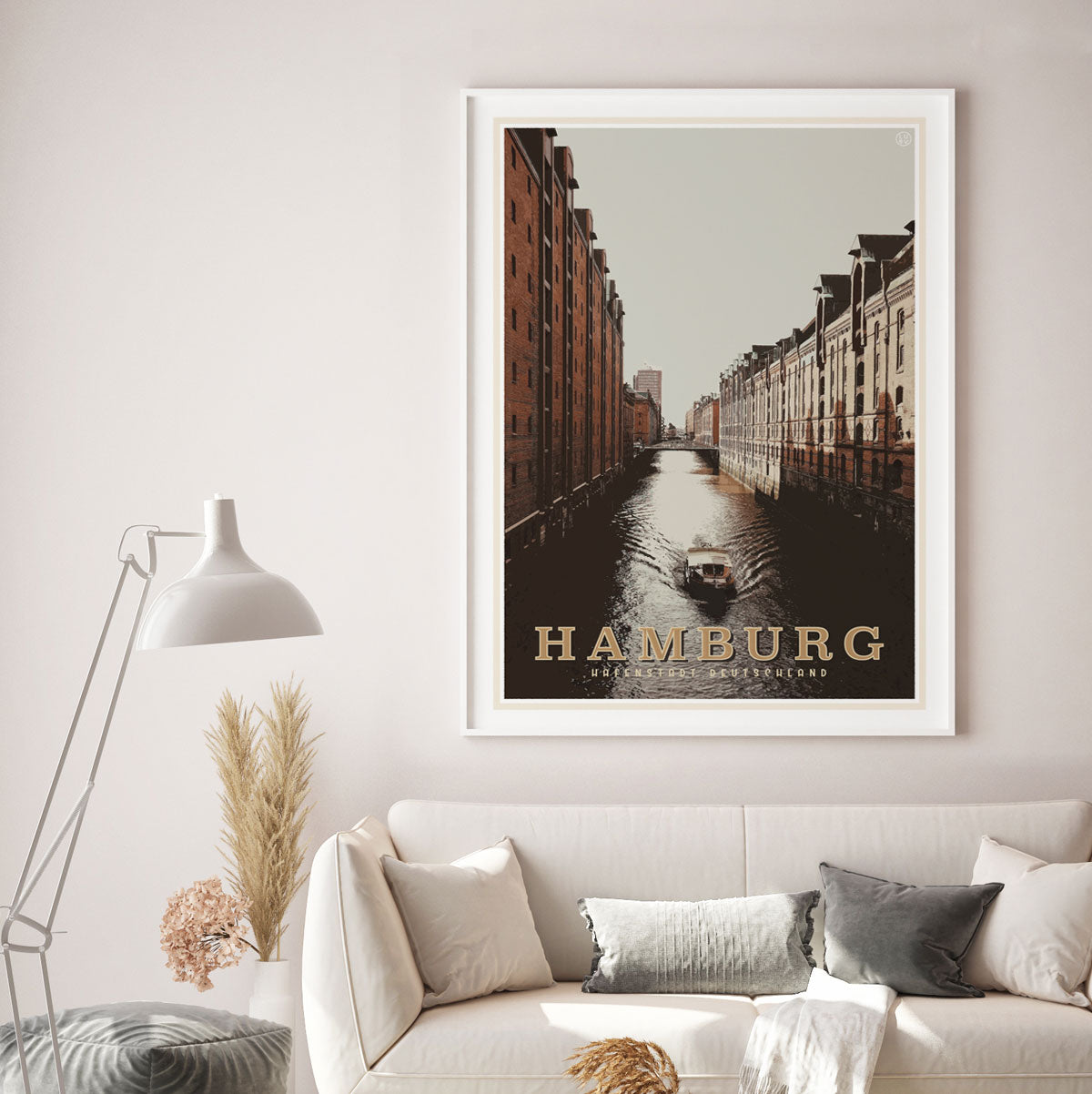 Hamburg vintage travel style print by places we luv 