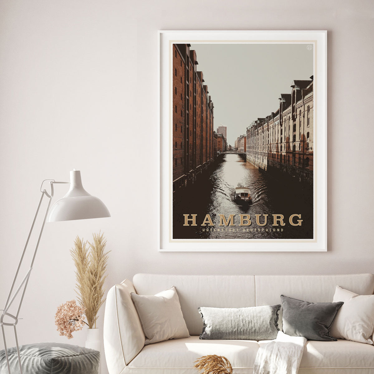Hamburg vintage travel style print by places we luv 