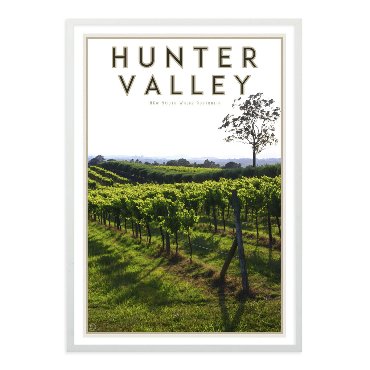 Hunter Valley travel poster - by places we luv