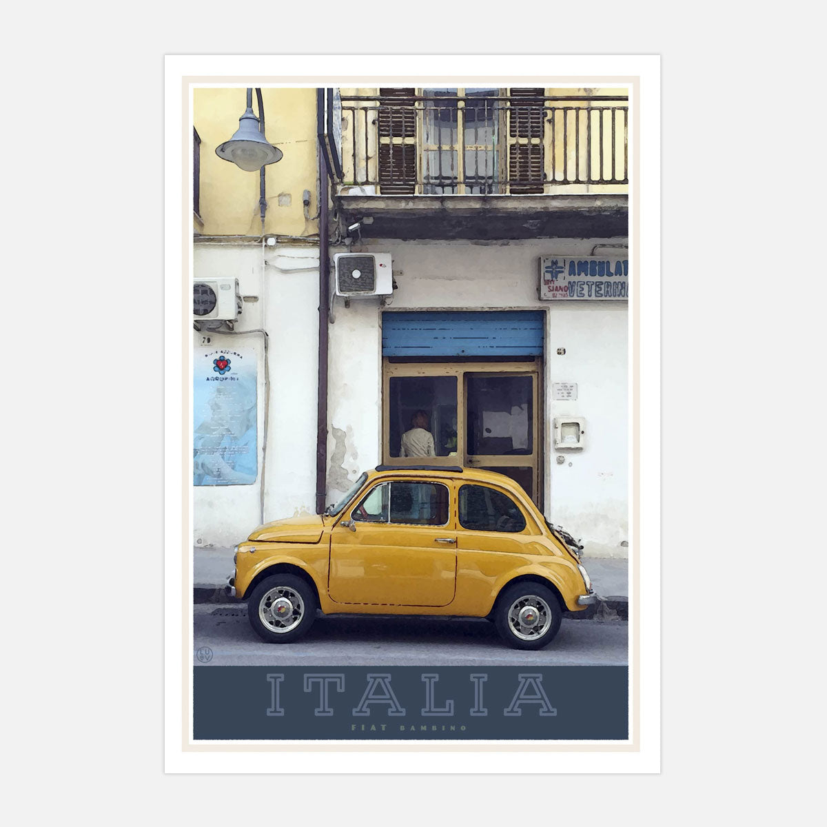 Italy travel style poster - places we luv