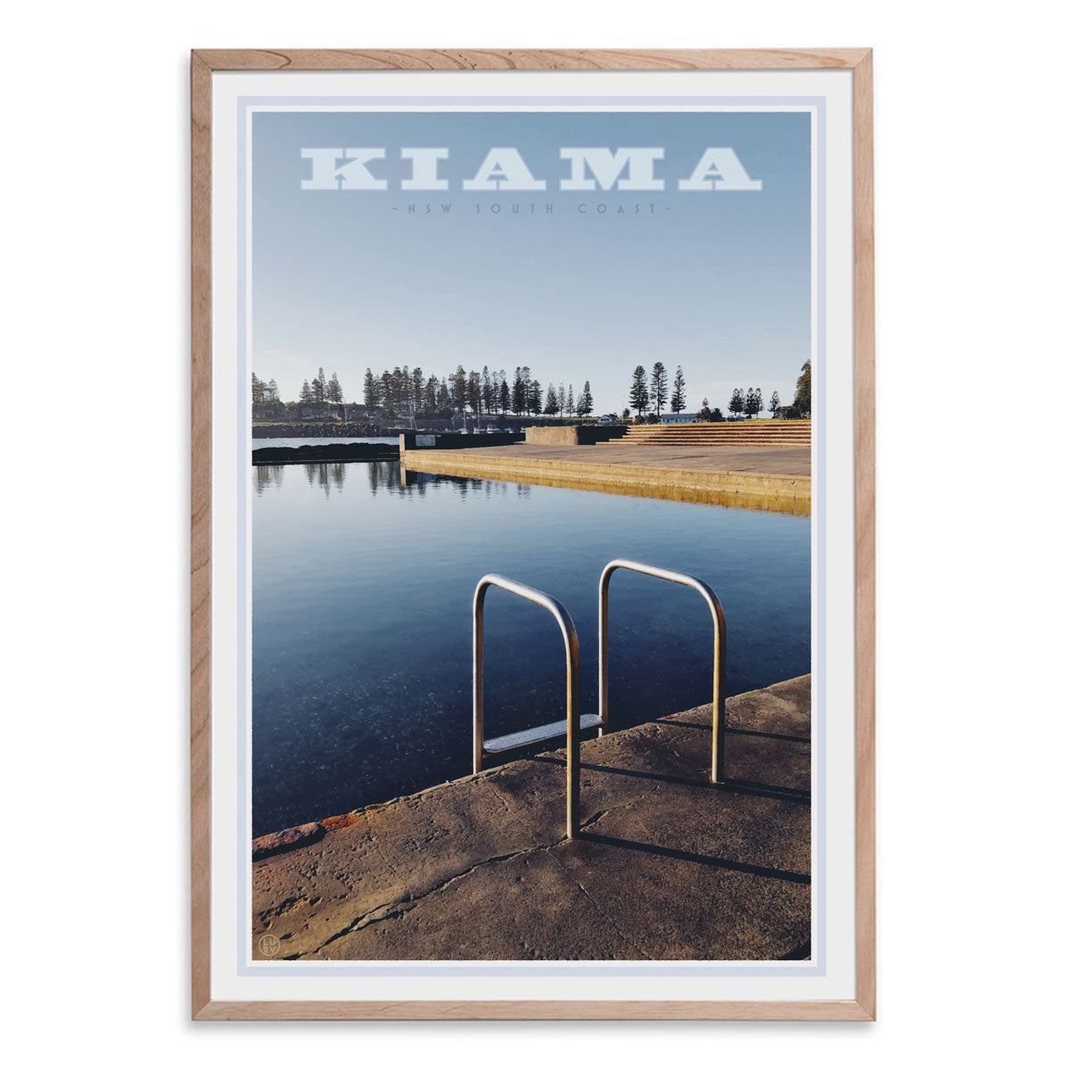 Kiama Pool Print. Vintage travel style framed poster by places we love