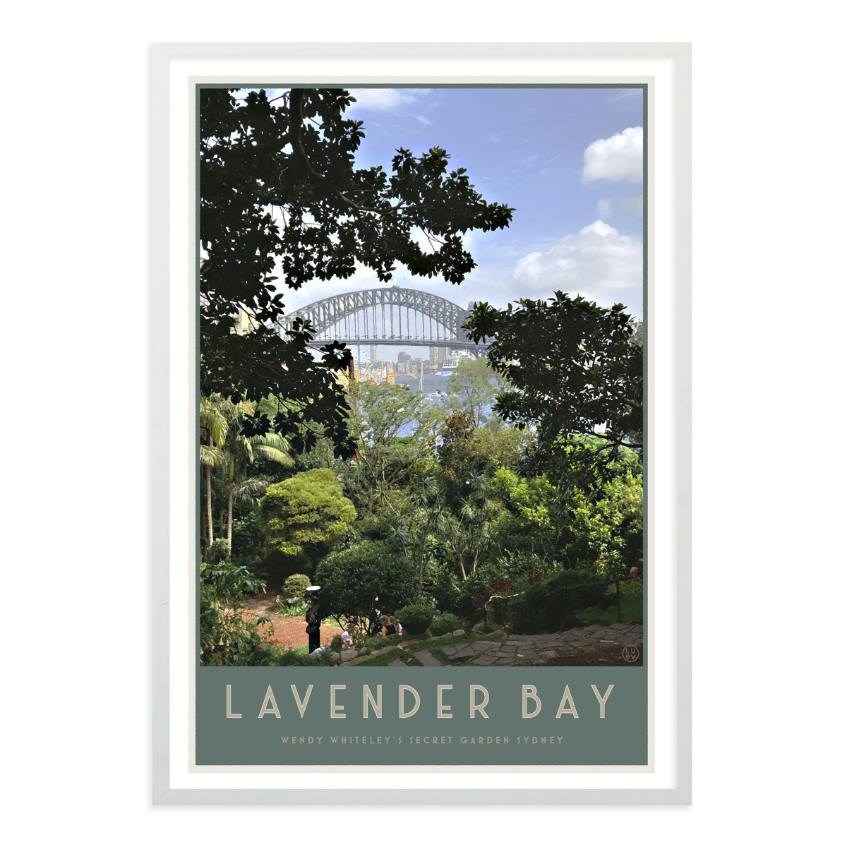 Lavender Bay vintage style travel print by places we luv