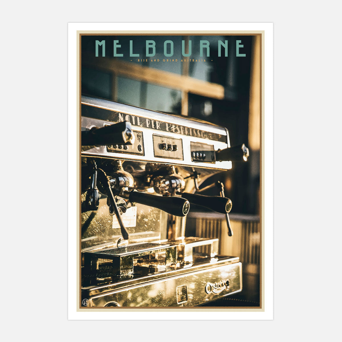 Melbourne Coffee vintage travel style print by places we luv