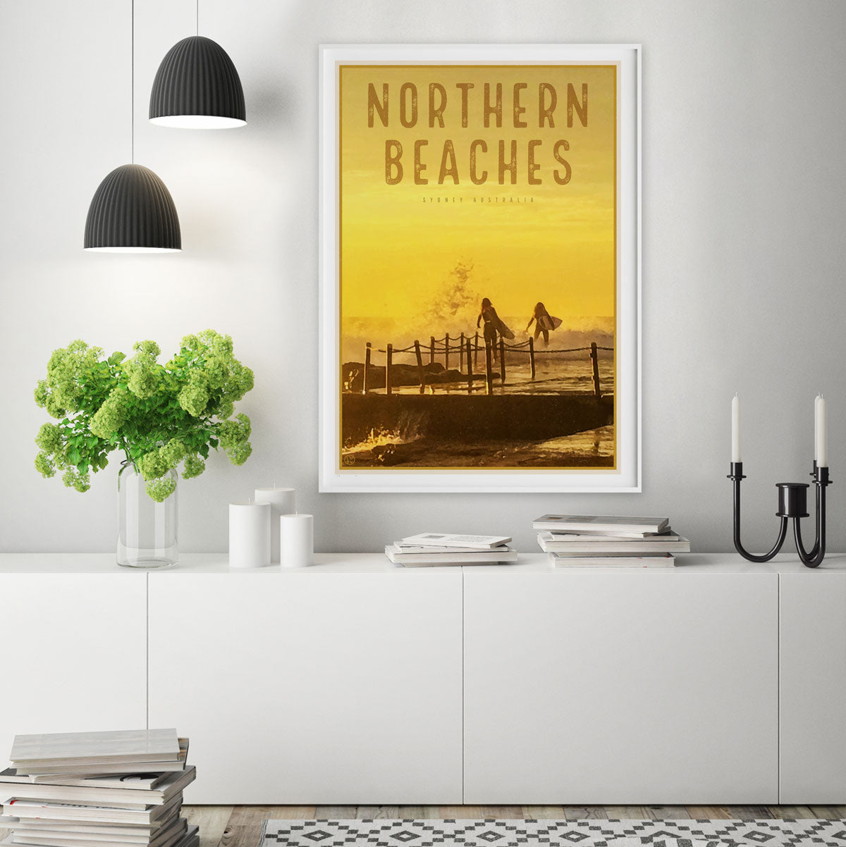 Northern Beaches vintage travel style prints by Places We Luv 