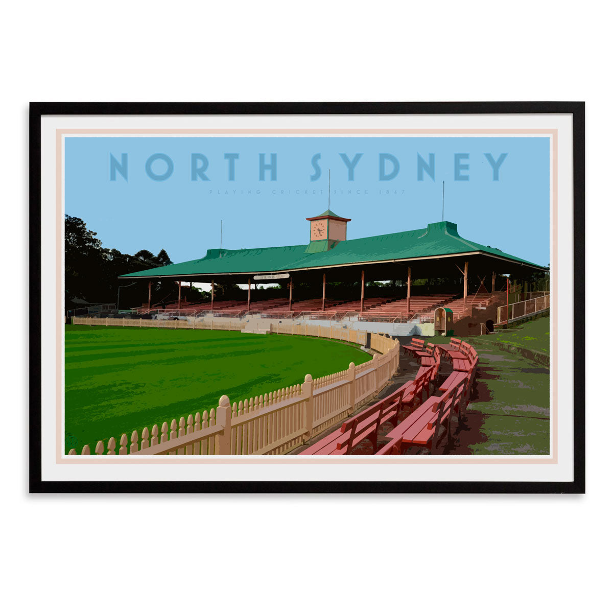 North Sydney vintage travel style poster by places we luv