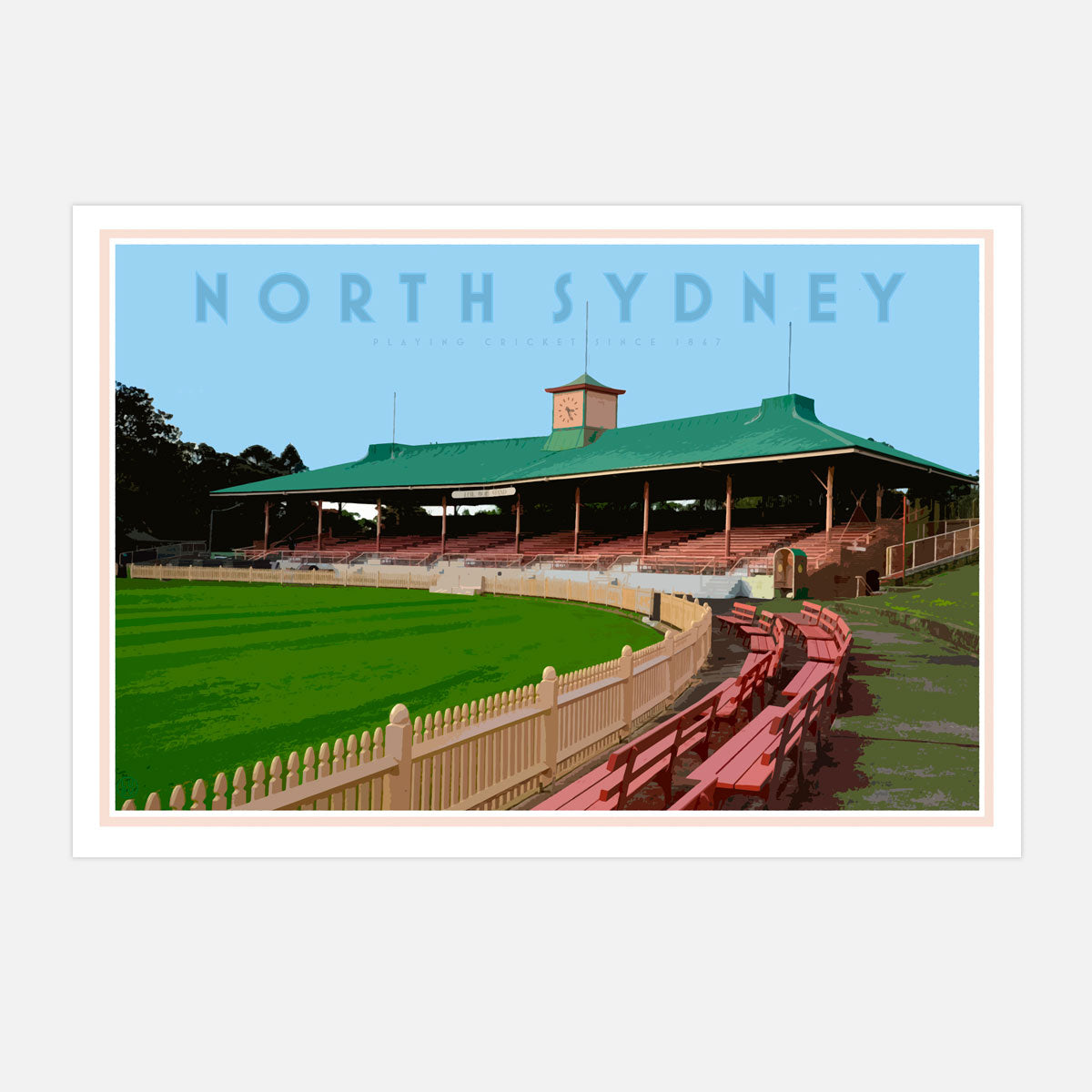 North Sydney vintage travel style poster by places we luv