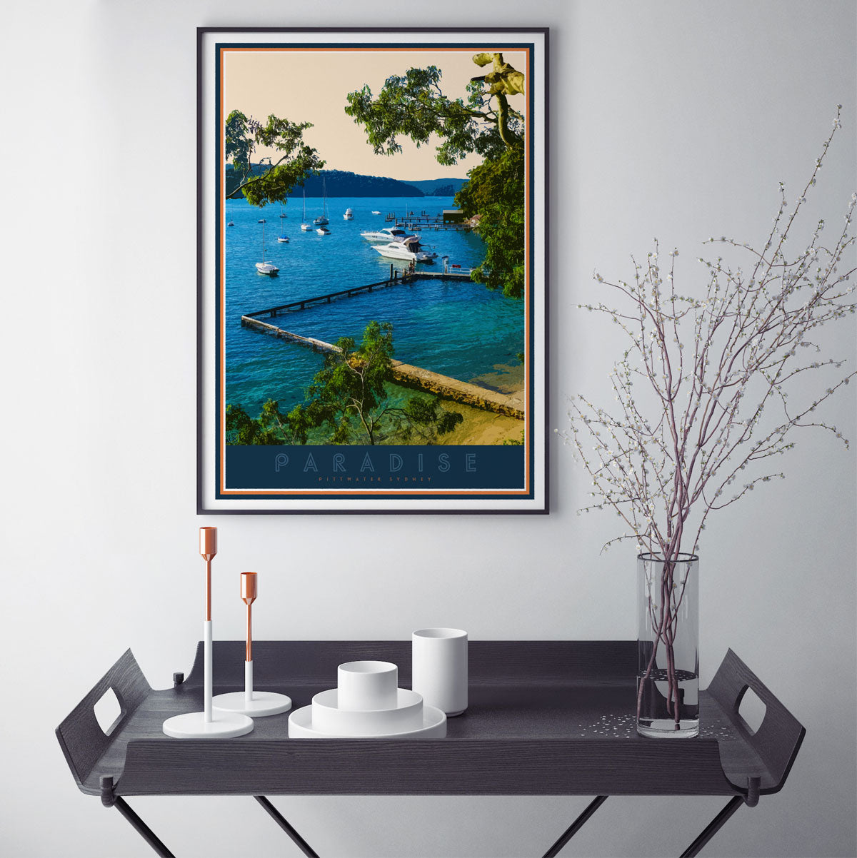 Paradise Beach framed print by places we luv