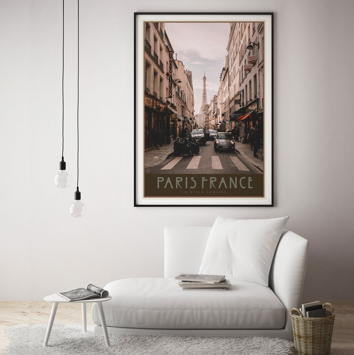 Paris City framed print vintage travel style by Places We Luv