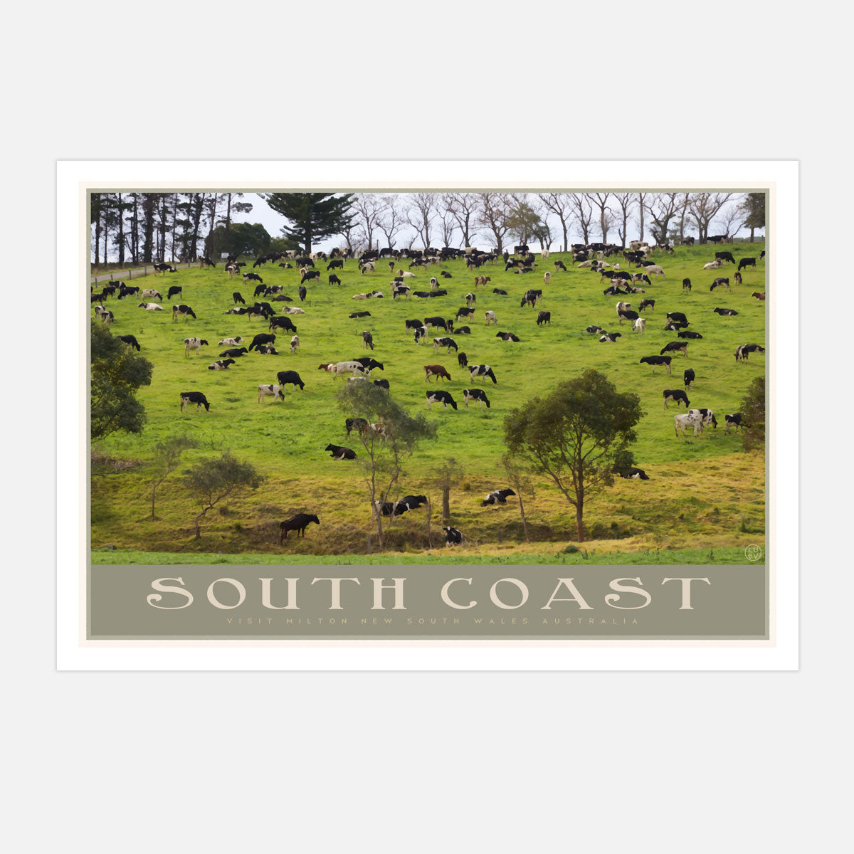 South Coast Diary vintage travel poster by places we luv