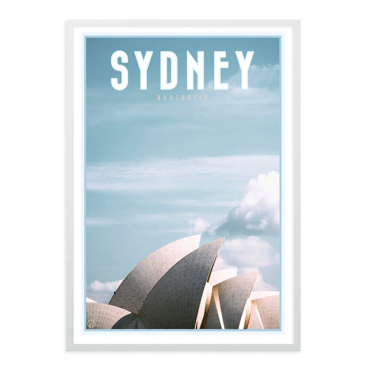 Sydney Sails white framed wall art by places we luv