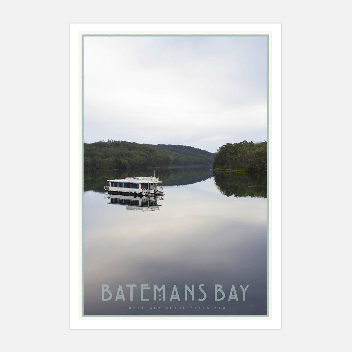 Batemans bay NSW vintage travel print by places we luv