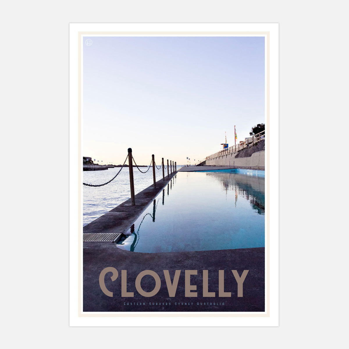 Clovelly vintage travel style print by places we luv