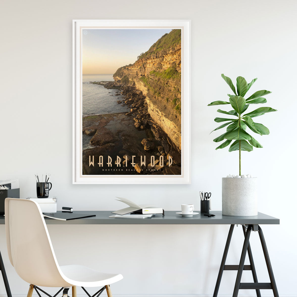 Warriewood vintage travel style poster by places we luv
