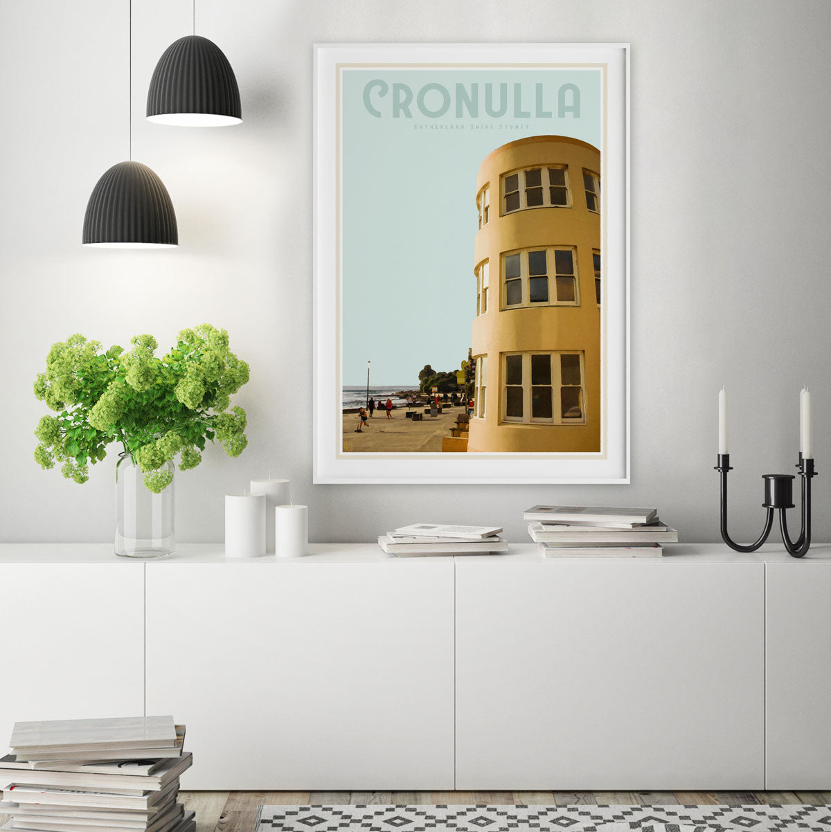 Cronulla surfclub vintage travel style poster by places we luv