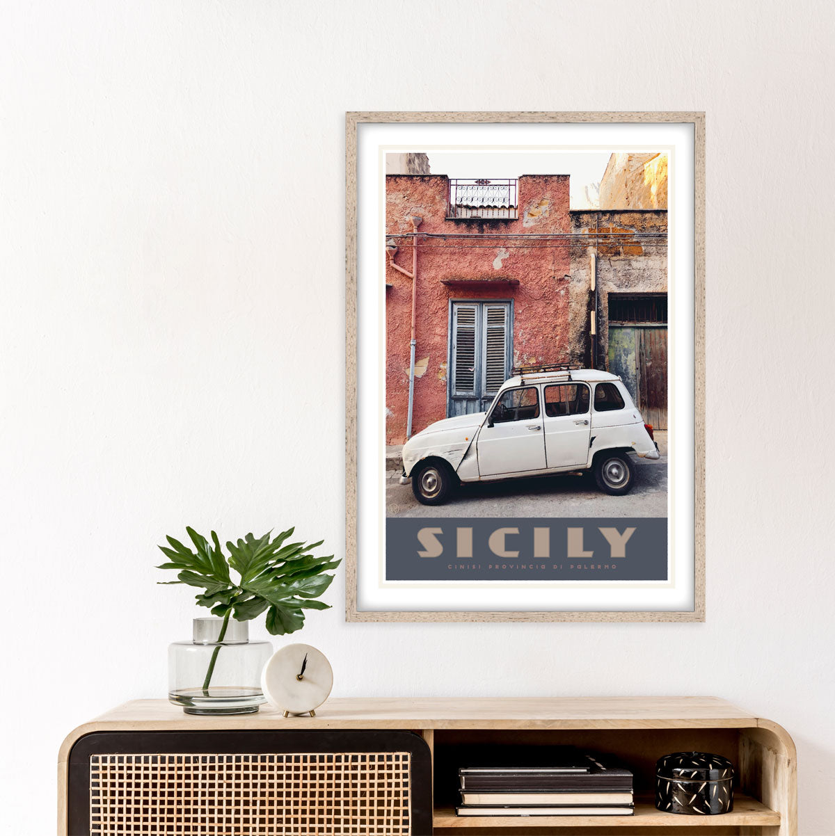 Sicily vintage travel retro print by Places We Luv