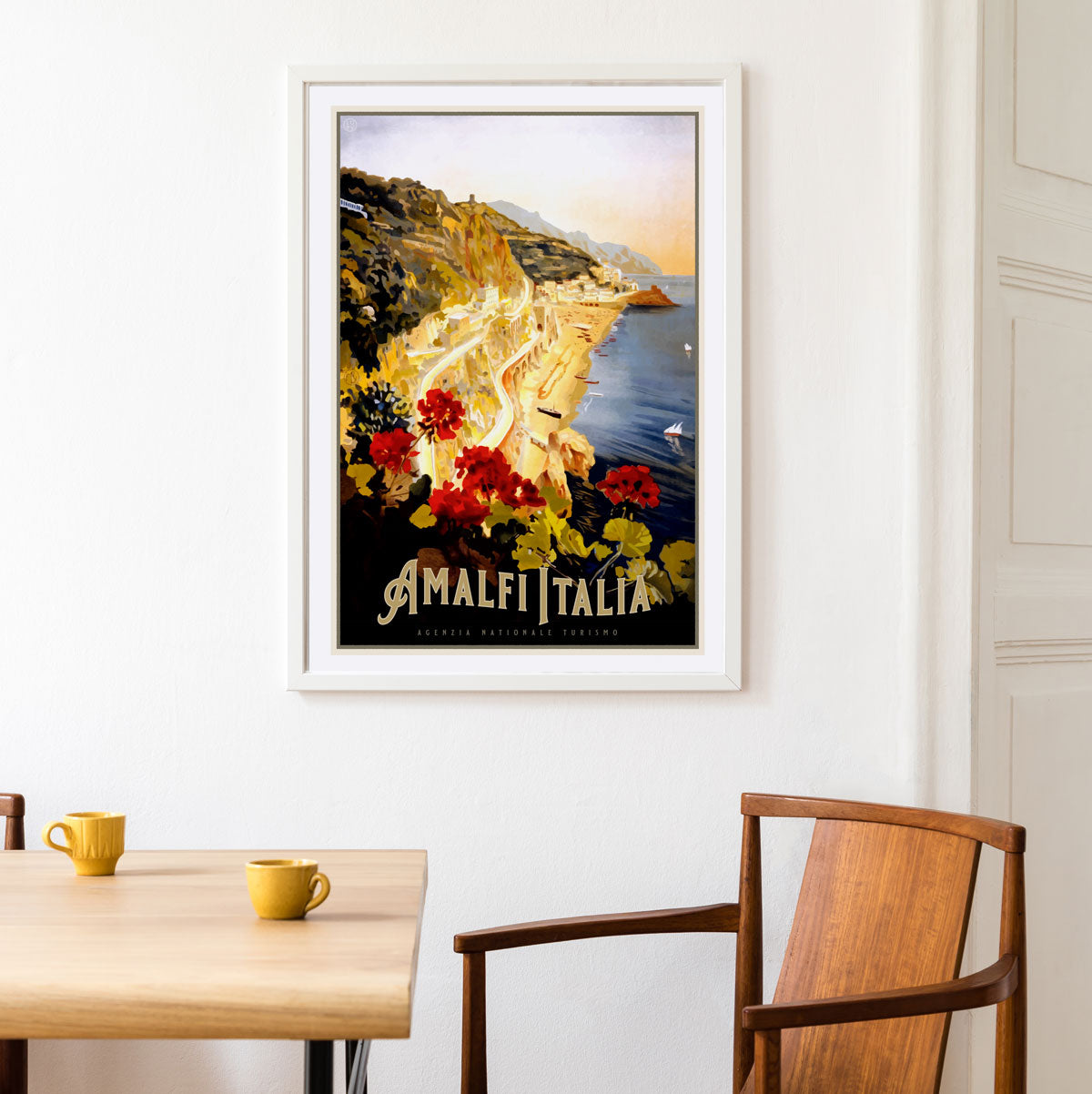 Amalfi retro vintage travel poster Italy from Places We Luv