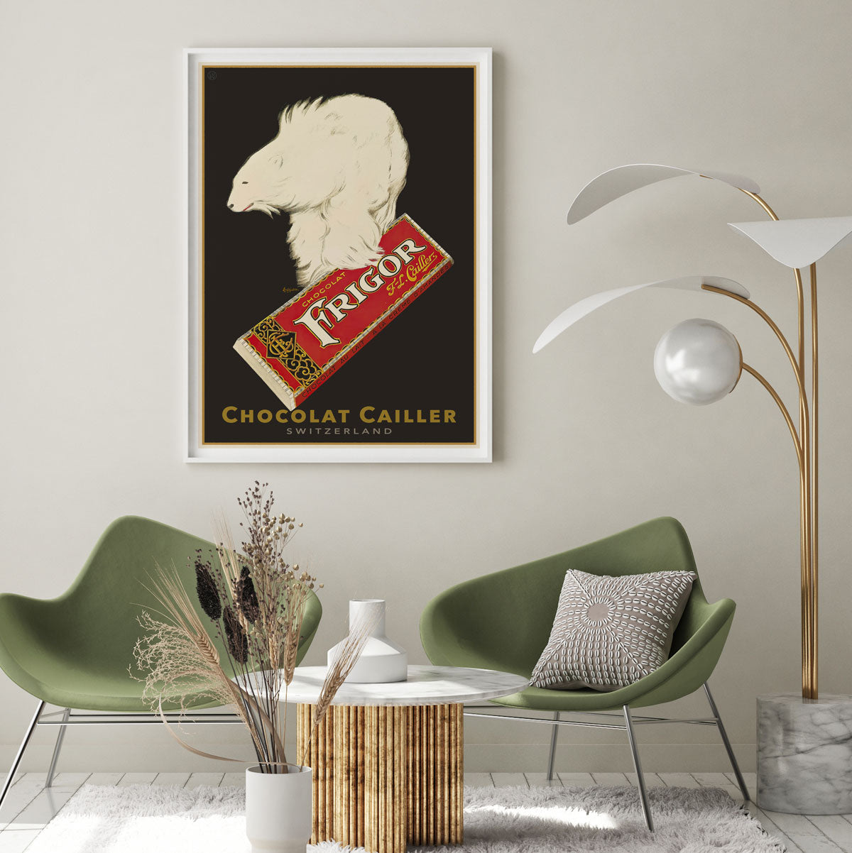 Chocolat Cailler vintage retro advertising poster from Places We Luv