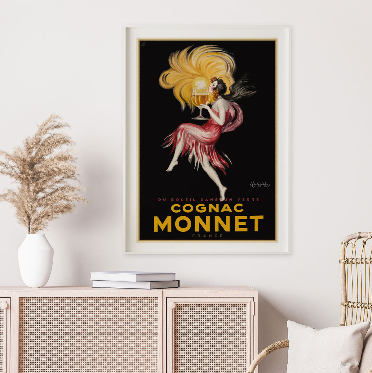 Monnet Cognac France vintage retro print - Places We Luv
