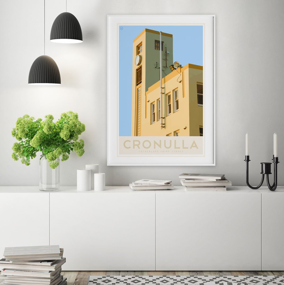 Cronulla Beach vintage travel style print, designed by places we luv