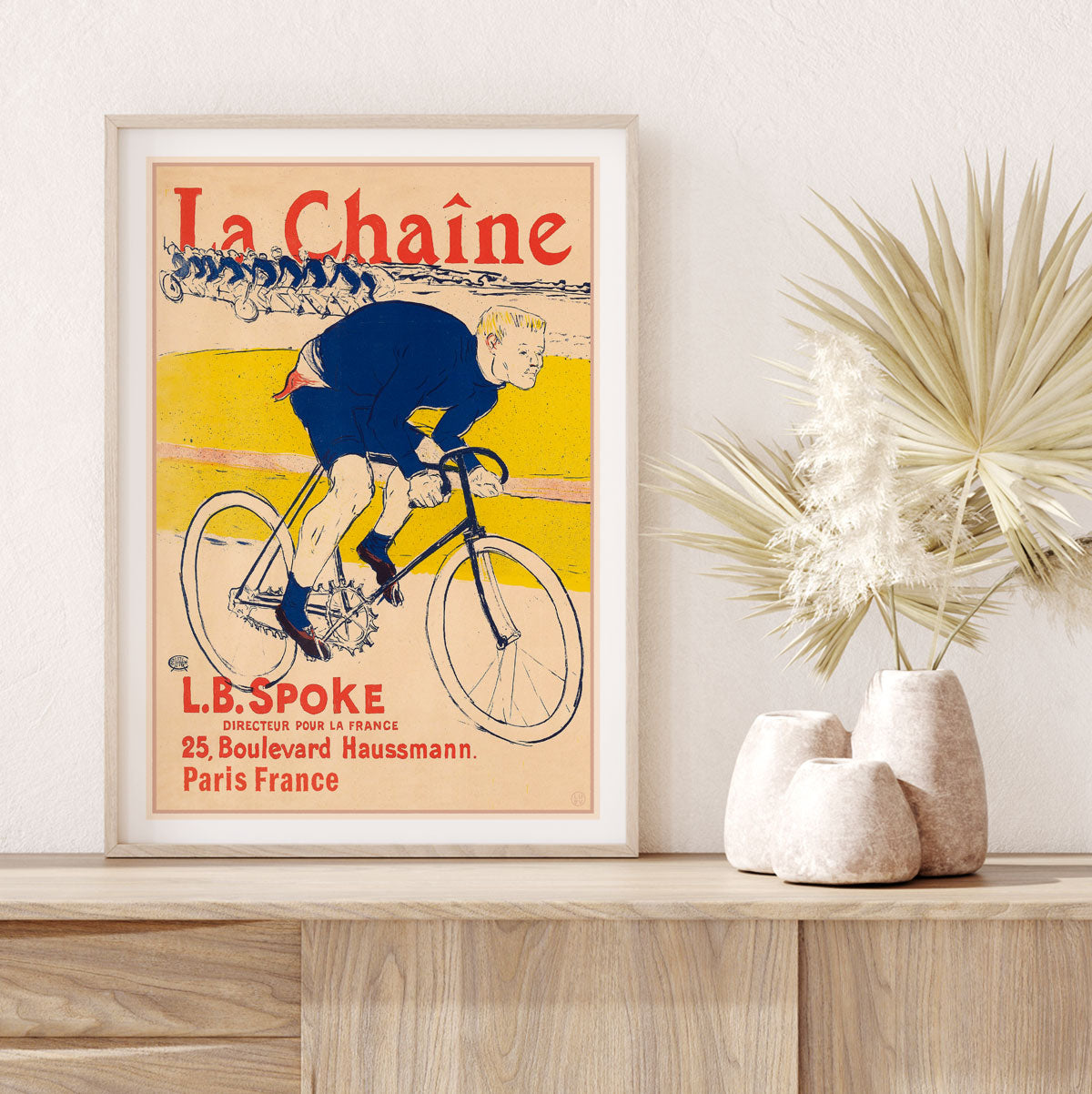 French Bicycle vintage retro framed print from Places We Luv