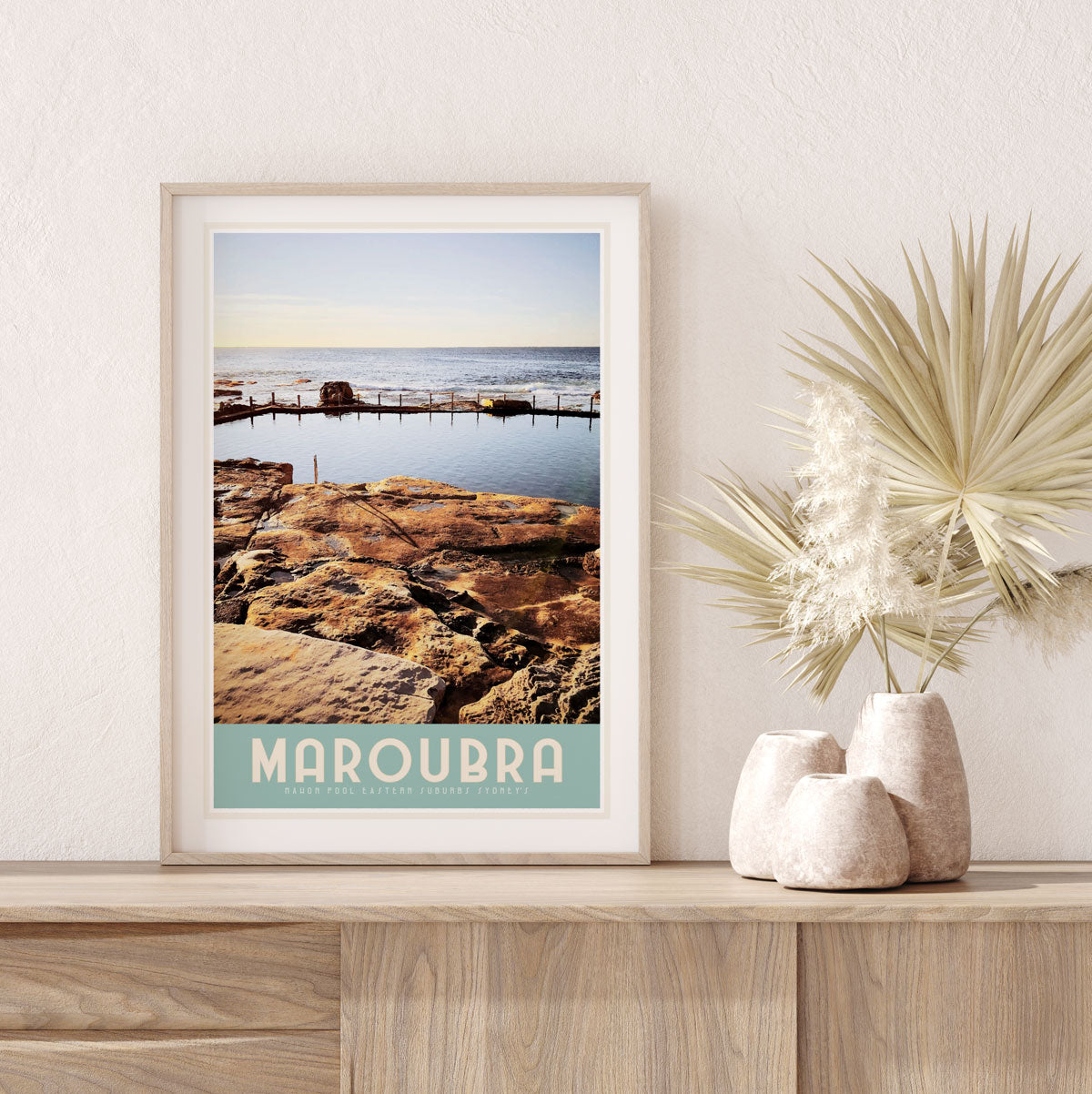Mahon Pool maroubra framed travel print by Places we Luv