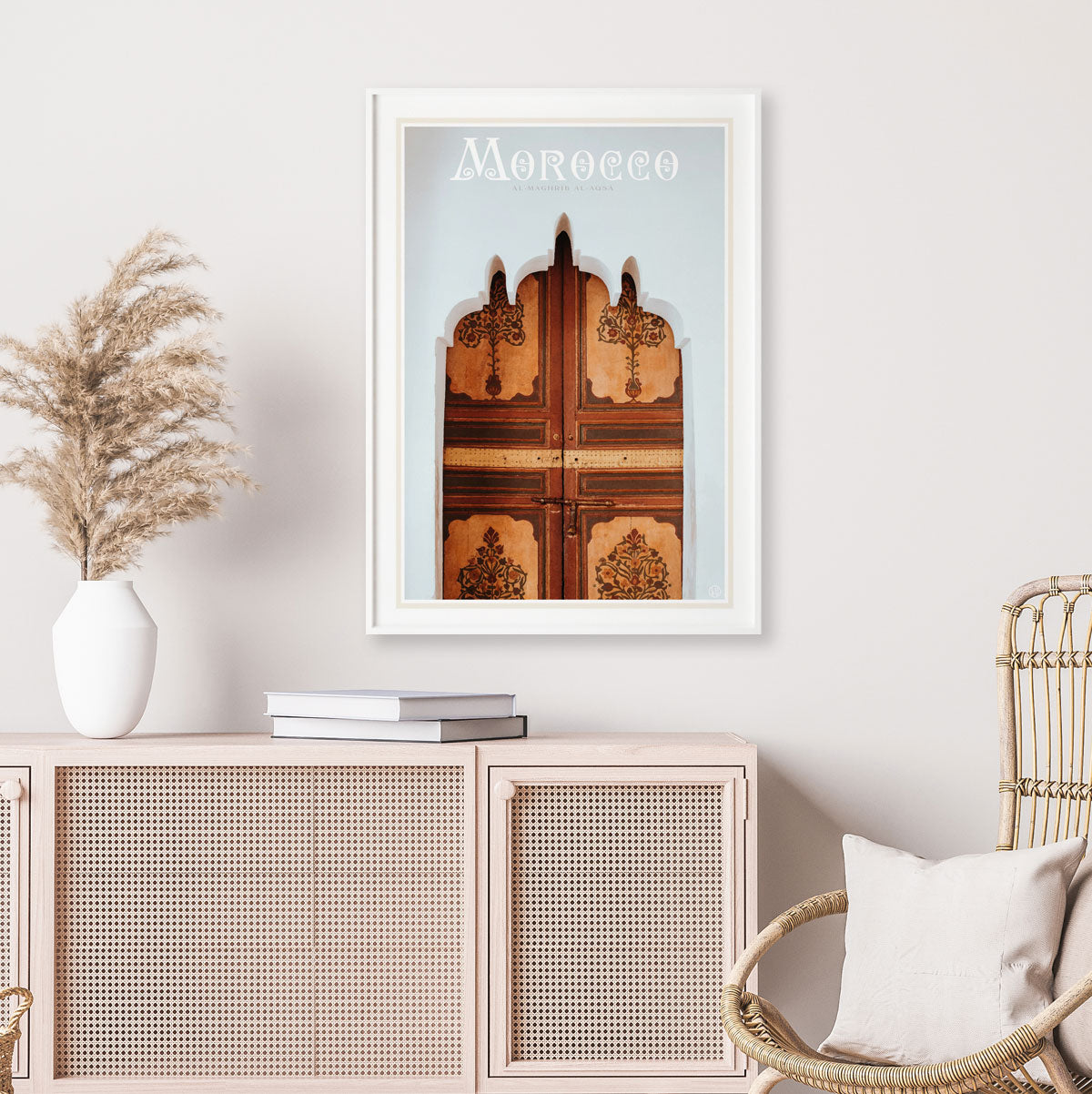 Morocco vintage travel style framed print by places we luv