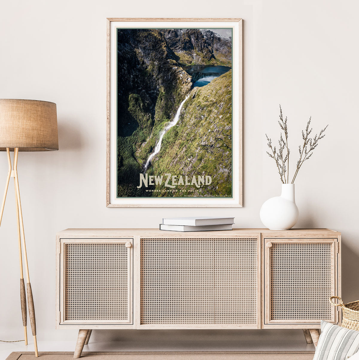 New Zealand vintage travel style print by places we luv