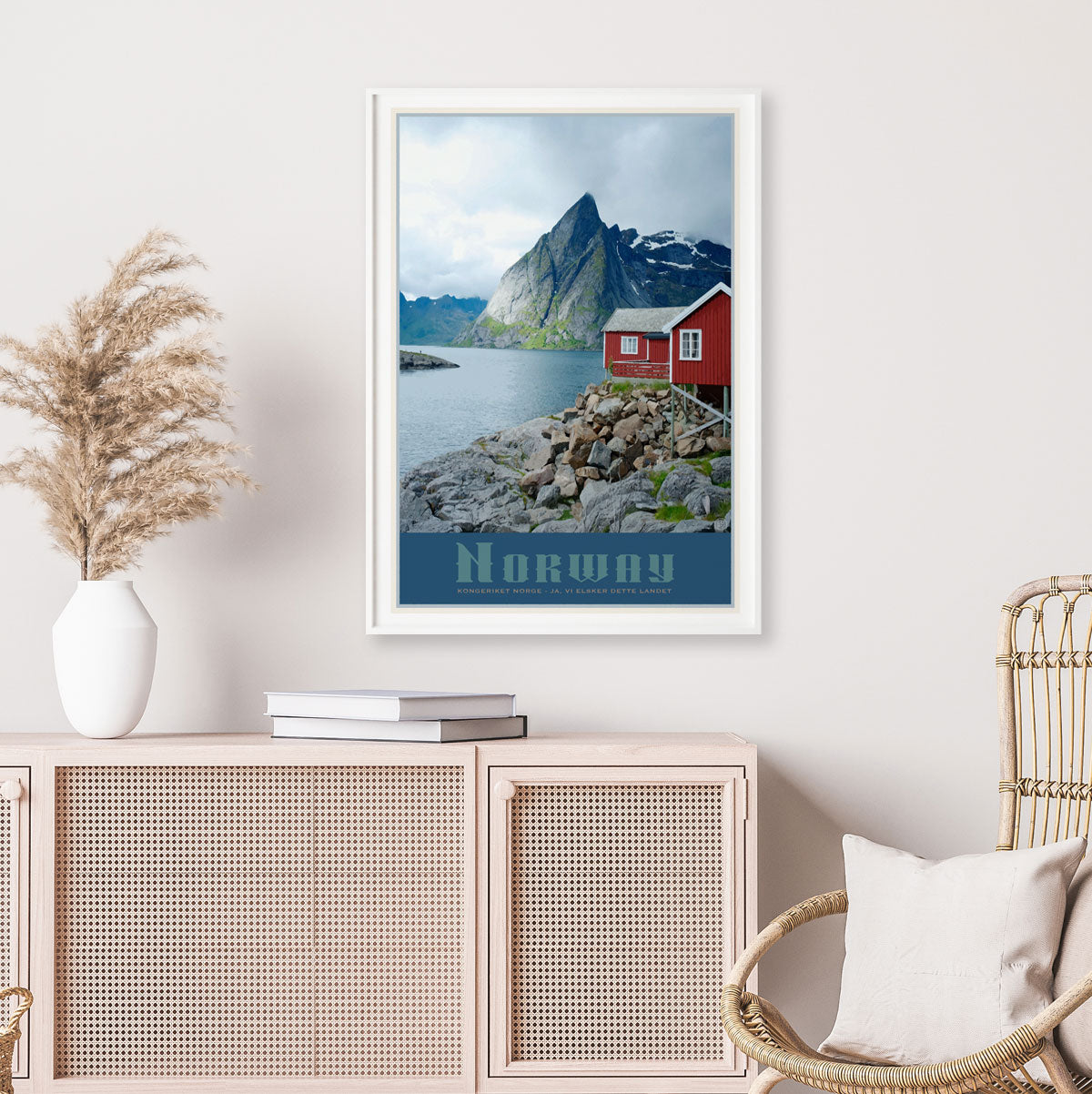 Norway vintage travel style print by placesweluv