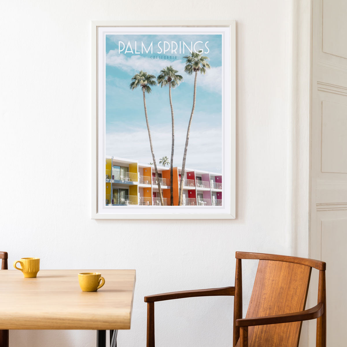 Palm Springs vintage travel framed print by places we luv