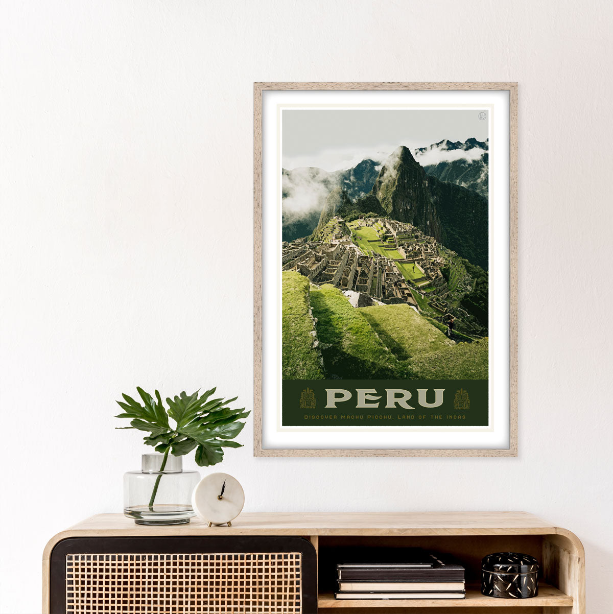 Peru vintage style travel poster by places we luv
