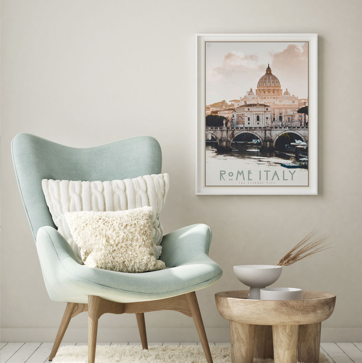 Rome vintage style travel print, tourism poster, vintage poster by Places we luv