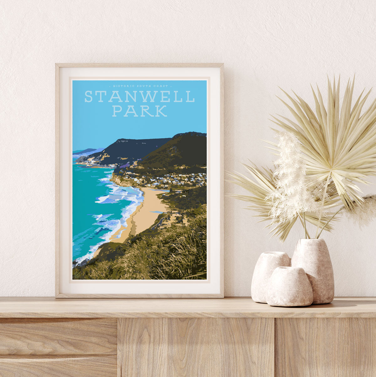 Stanwell Park South coast travel style print placesweluv