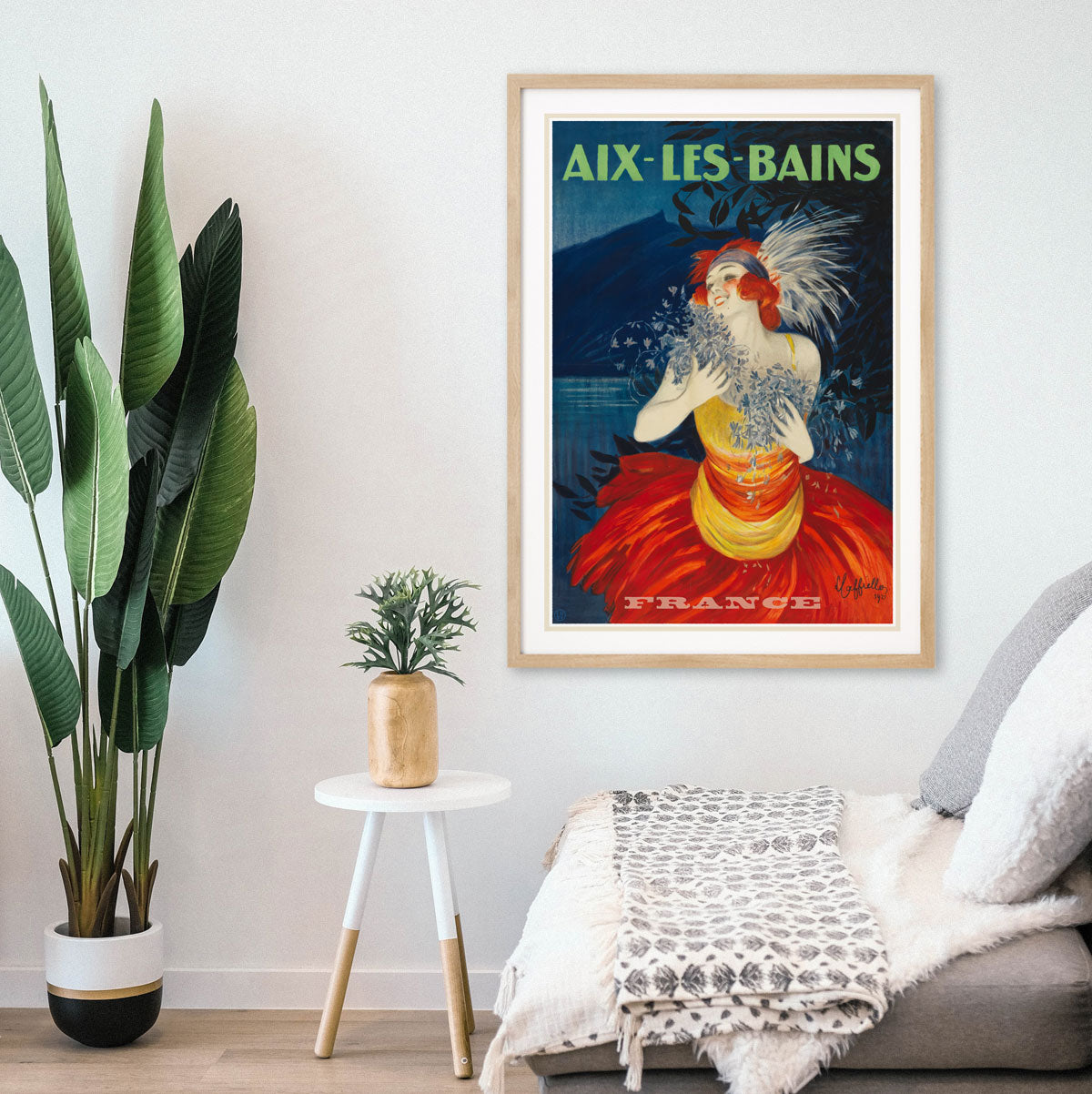 Aix les bains France vintage framed travel poster from Places We Luv