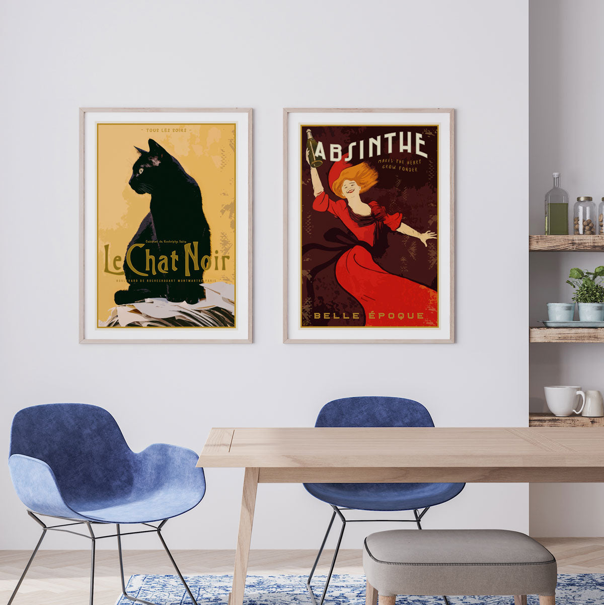 Pair up and save on vintage retro poster prints - by Places We Luv