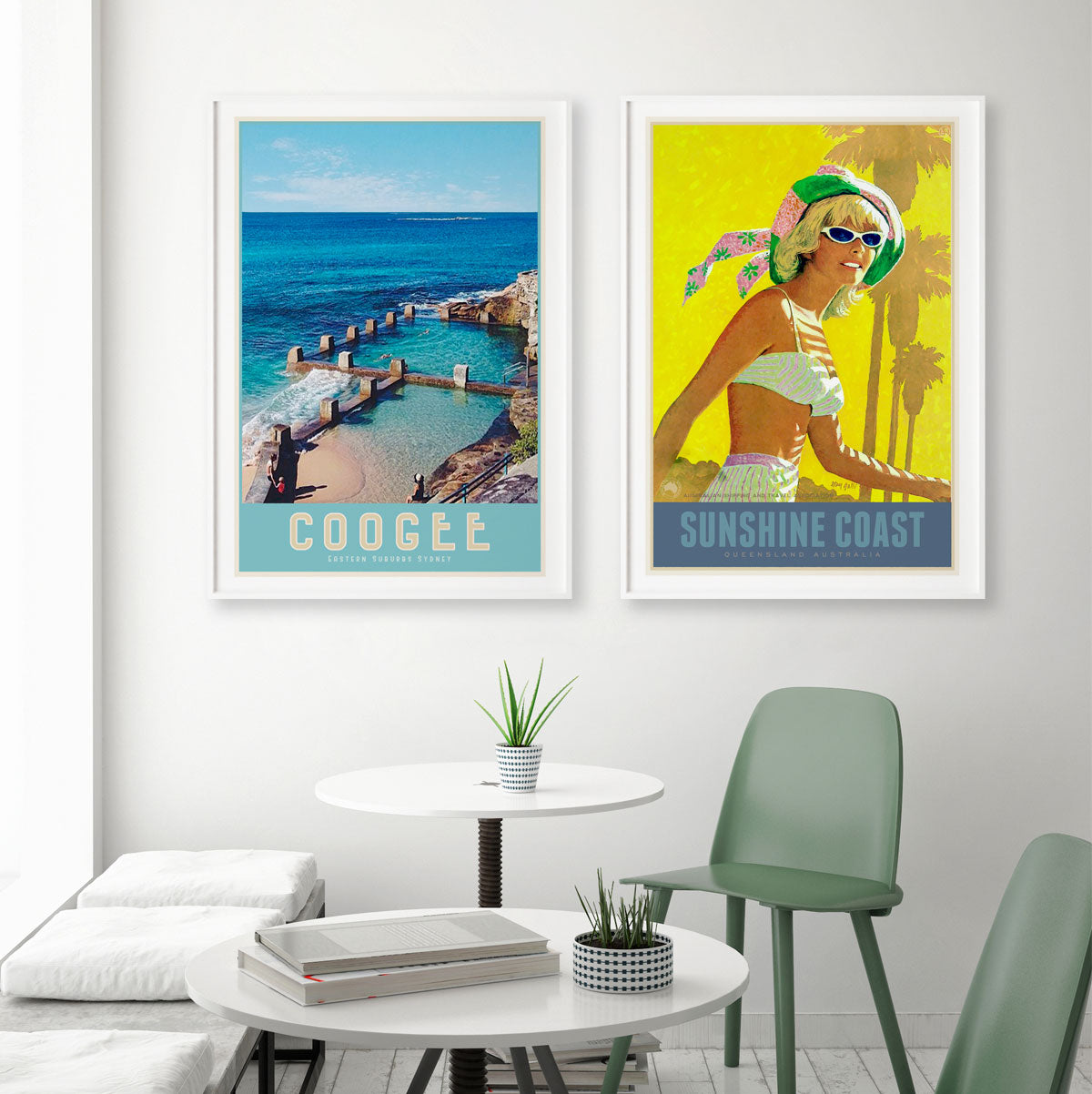 Pair up and save on vintage retro travel prints - by Places We Luv