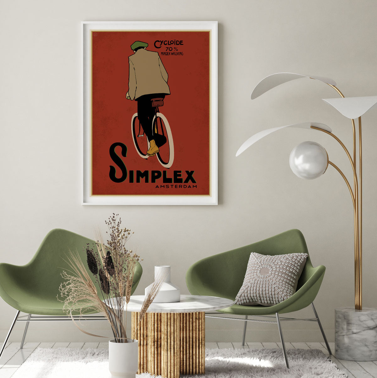 Simplex Cycles Amsterdam vintage retro advertising print - Places We Luv