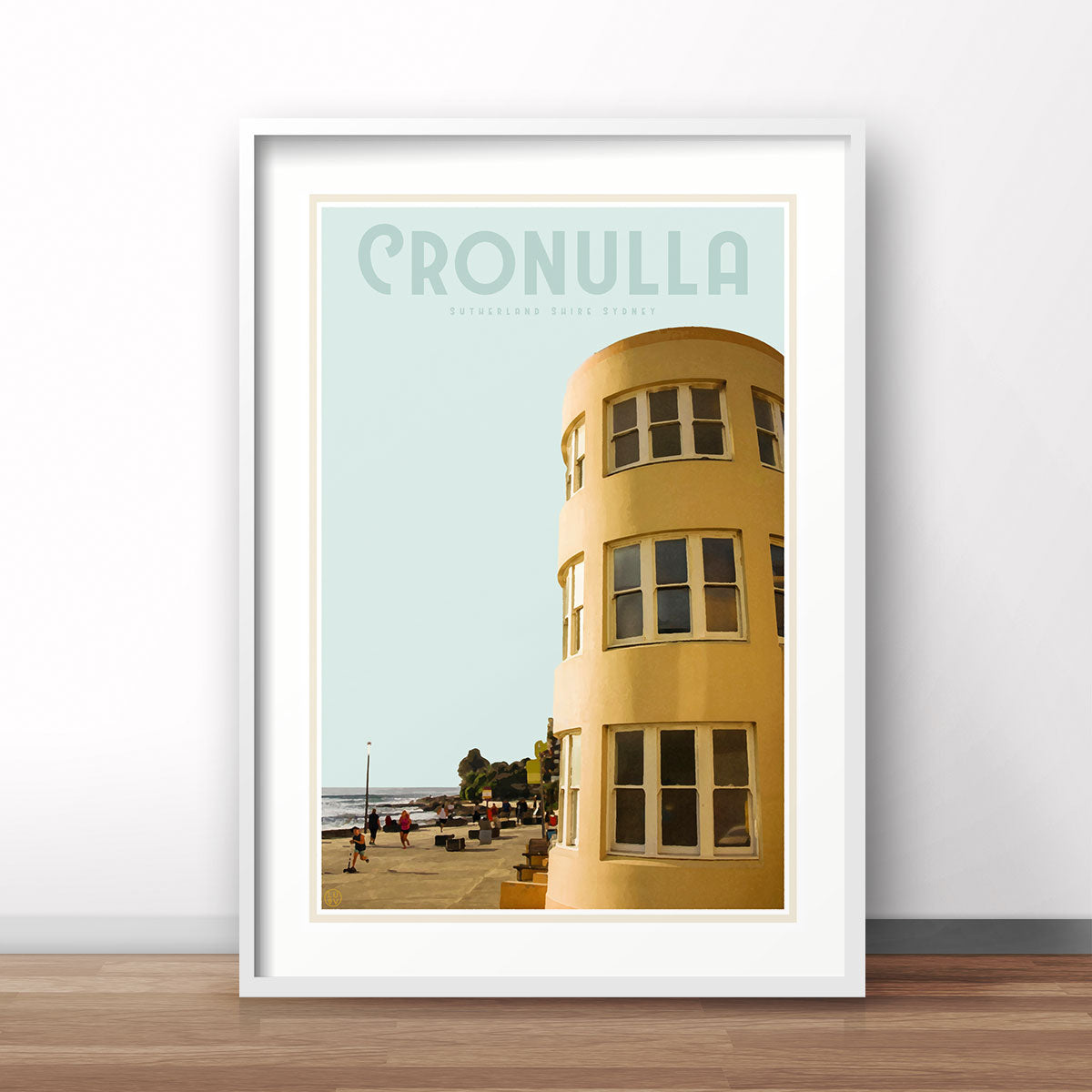 Cronulla surfclub vintage travel style poster by places we luv