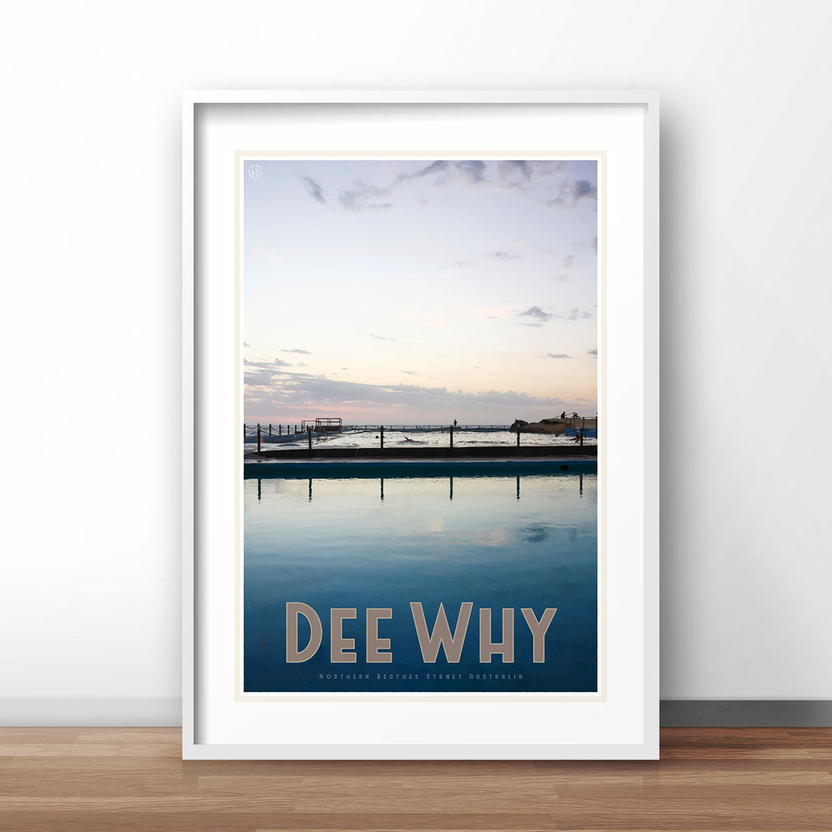 Dee Why Print poster vintage travel style by places we luv