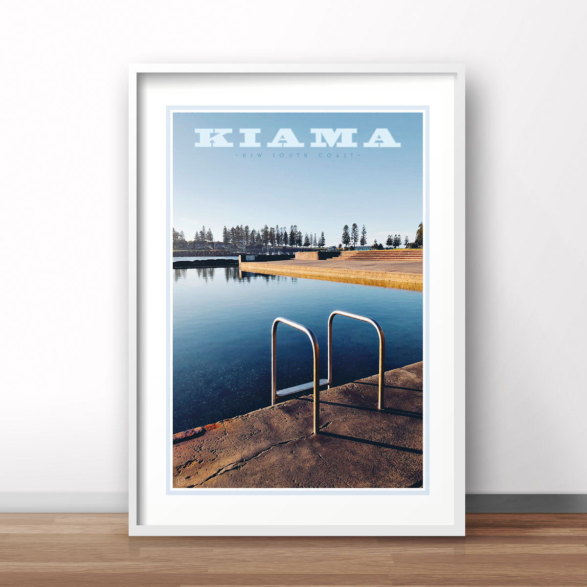Kiama Pool Print. Vintage travel style poster by places we love
