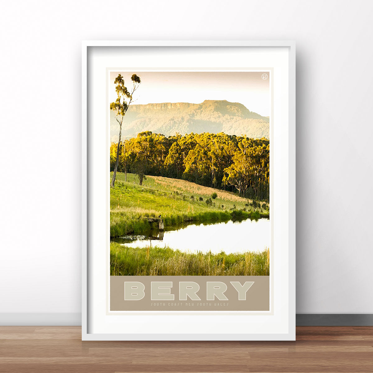 Berry vintage travel style framed art print by Places We Luv