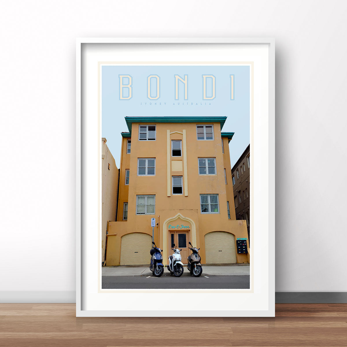 Bondi Art deco vintage travel style poster by Placesweluv