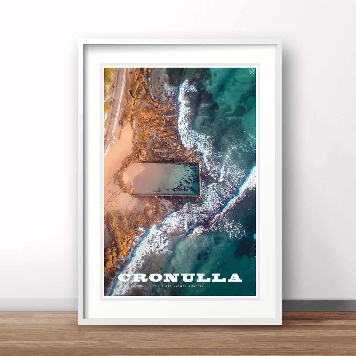 Cremorne pool vintage style framed travel print by Places We Luv