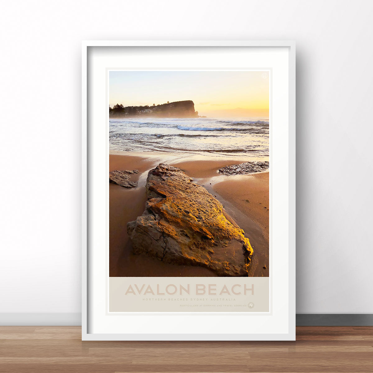 Avalon Beach vintage retro poster print from Places we Luv