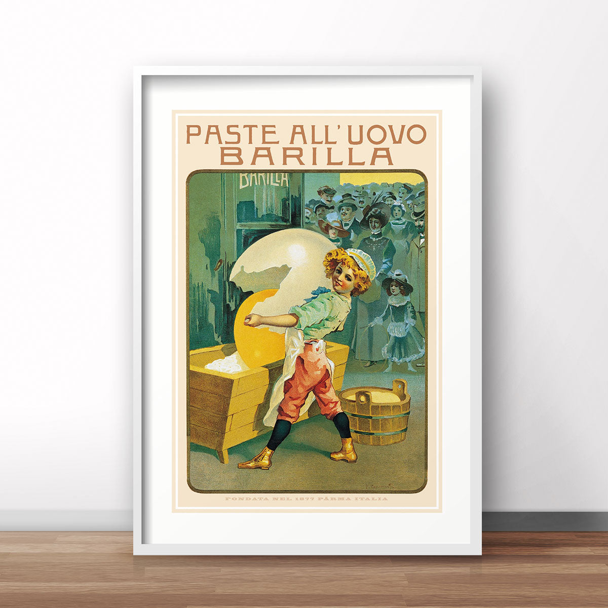Pasta Barilla vintage retro advertising poster from Places We Luv