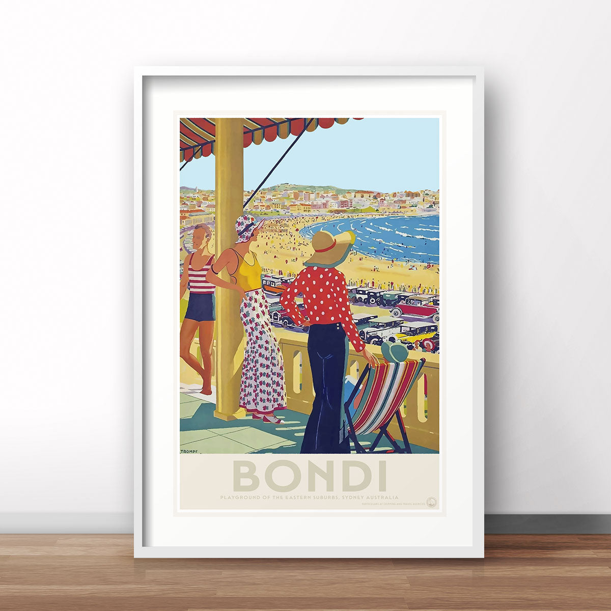 Bondi Sydney vintage advertising poster print from Places We Luv